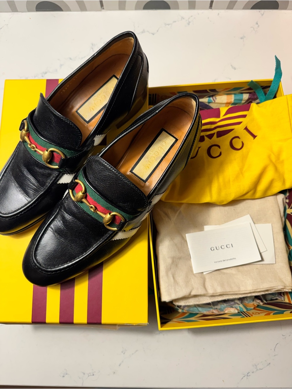 adidas x Gucci Horsebit Leather Loafers EU 39 US 9 Black $1,100 Box